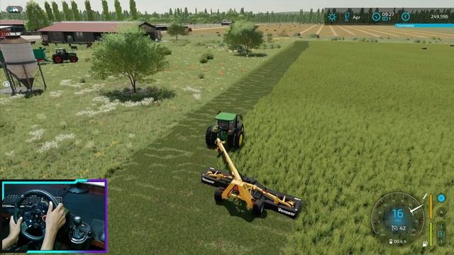 First Ever Self Propelled Baller in Farming Simulator - Fs 22 Vermeer Pack Gameplay W/ Steering смотреть онлайн