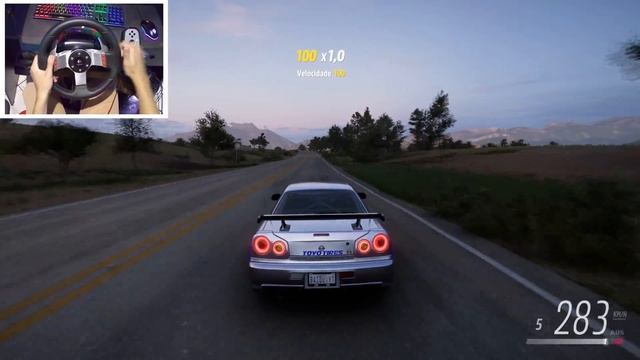 Nissan Skyline GTR R34 (Brian O' Conner) - Forza Horizon 5 | Logitech G27 gameplay смотреть онлайн
