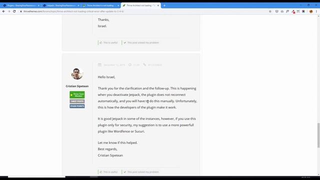 How To Fix Thrive Themes Architect Not Loading Problem - Version 2.4.6 Bug Conflict With Jetpack