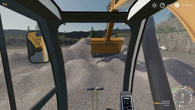 Farming Simulator 19 - 745C Dump Truck Loading Crushed Stone In A Quarry смотреть онлайн