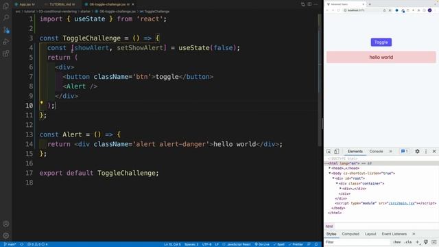 React 18 Tutorial - Toggle Challenge смотреть онлайн