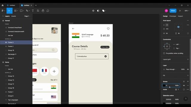 Language Learning Mobile App UI Design in Figma смотреть онлайн
