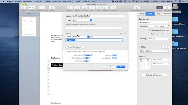Mac Tutorial Apple Pages deutsch: Rechnungsformular mit automatischen Berechnungen erstellen смотреть онлайн