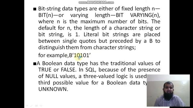 Attribute Data Types in SQL смотреть онлайн