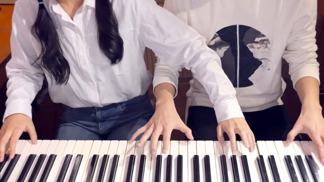 🎵Weathering With You OST (날씨의 아이 OST) - Grand Escape | 4hands piano смотреть онлайн