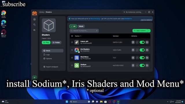 How to get Shaders in Minecraft 1.20.1 EASY #tutorial #modrinth #shaders #rtx смотреть онлайн