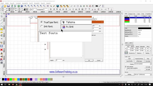 TruCUT RDWorks Software Changing the Font (Part 4) the Text Tool video Mini-Series смотреть онлайн