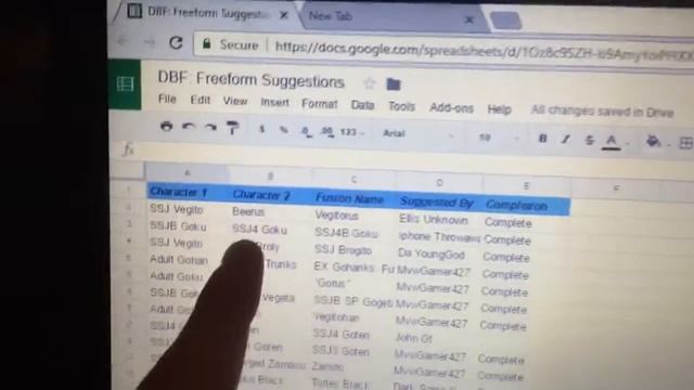 Dragon Ball Fusions: Freeform Fusion Suggestion Spreadsheet смотреть онлайн
