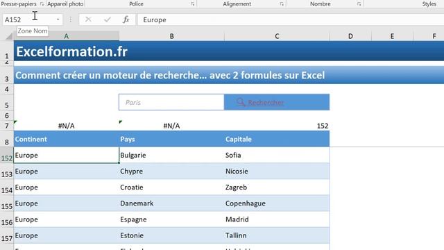 Comment Créer Un Moteur De Recherche… Avec Deux Formules Et Sans VBA Sur Excel