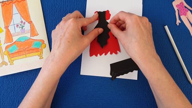Красивое платье для бумажной куклы своими руками. paper doll clothes смотреть онлайн