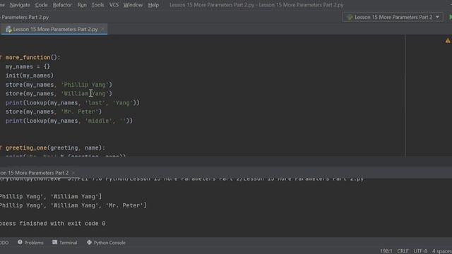 Lesson 15 Parameters Part 2. Python Programming. смотреть онлайн