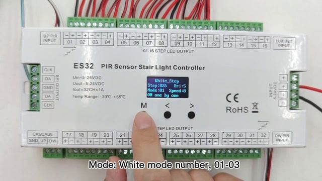 ES32 PIR Sensor Stair Light Controller Connection and Setup смотреть онлайн