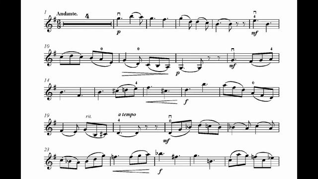 Oscar Rieding Violin Concerto In B Minor Op. 35 - 2. Andante - Orchestral Accompaniment