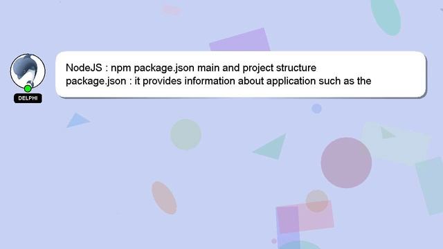 NodeJS : npm package.json main and project structure смотреть онлайн