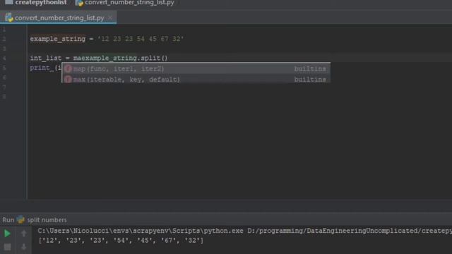Convert a String of Numbers Into a List of Int in Python смотреть онлайн