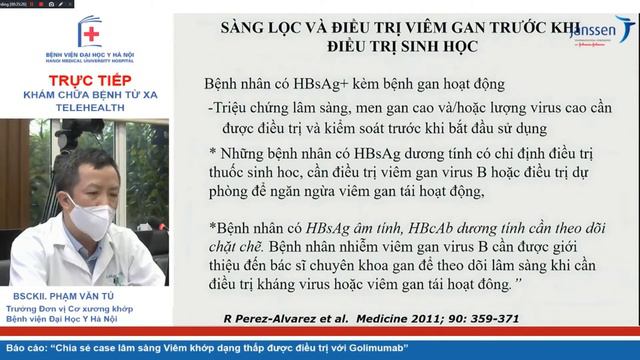 Chia sẻ case lâm sàng Viêm khớp dạng thấp được điều trị với Golimumab смотреть онлайн