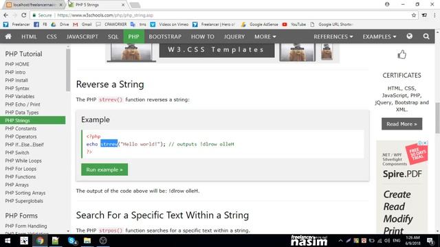 Raw Php Bangla Tutorial | php string functions | Part 4 | Freelancer Nasim смотреть онлайн