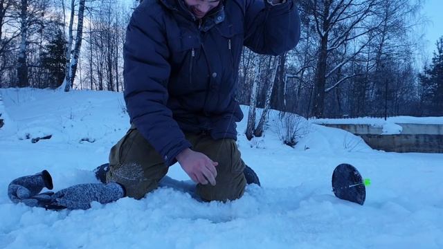 Ловля форели зимой. Серпуховский район. д.Арнеево, "Карпов пруд" смотреть онлайн