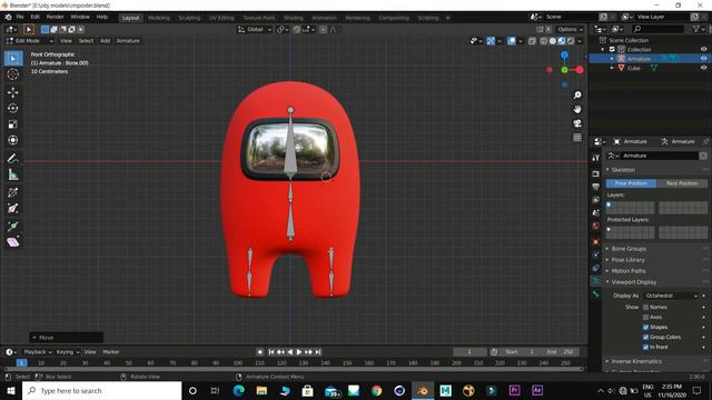 How to rig Among us 3D character in blender | Rigging tutorial смотреть онлайн