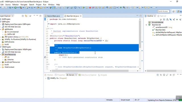 Tutorial EJB com Eclipse + WildFly смотреть онлайн