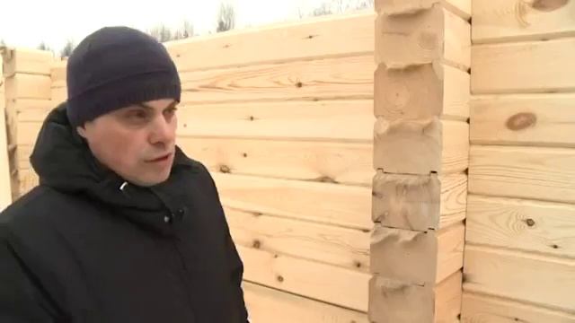 Дом из профилированного бруса на сваях - зимняя стройка // WOOD MARK