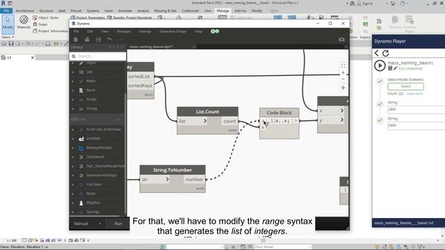Dynamo: Auto-numbering Beams Part 3 - Dynamo Player and Improvement смотреть онлайн