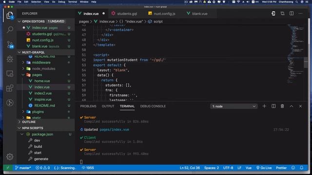 Nuxt js - Apollo mutation insert data to Hasura GraphQL EP5 смотреть онлайн