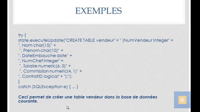 Java : JDBC 3 : Traitement des Requetes SQL :L'Interface Statement смотреть онлайн