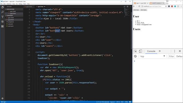 AJAX Crash Course (Vanilla JavaScript) смотреть онлайн