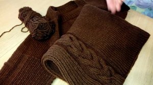 Мужской пуловер из Ализе Ланаголд классик регланом сверху / Часть 3:  рукав