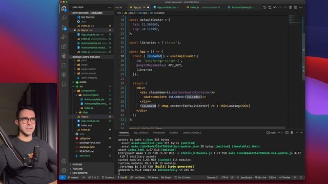 Как подключить google maps в React приложение? 2022 смотреть онлайн