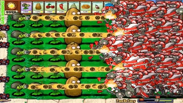 Plants vs Zombies Hack 100% | ZomBotany - 99999 Gatling PEA Plants VS 99999 FOOTBALL Zombie смотреть онлайн
