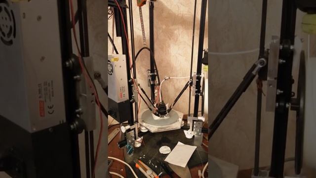 3дпечать, Дельта принтер, (на самодельных каретках на 4 колеса, слайсер-60мм/с)