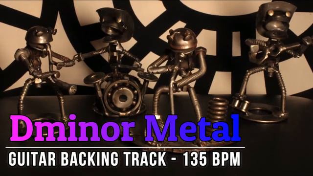Metal Guitar Backing Track in D minor - 135 BPM смотреть онлайн
