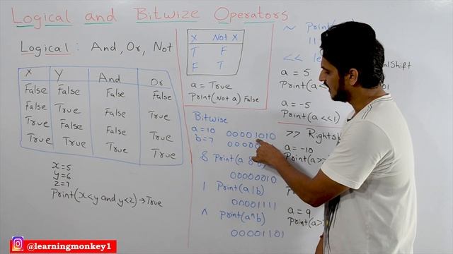 Logical and Bit-wise Operators in Python || Lesson 4 || Python || Learning Monkey || смотреть онлайн