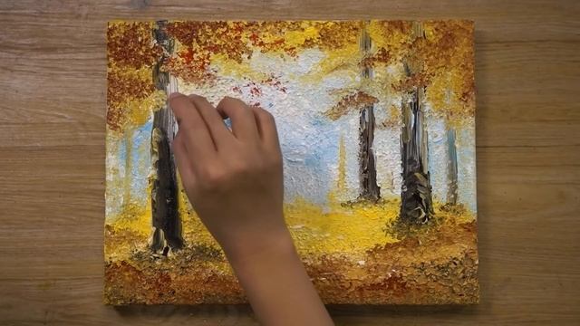 How to draw a Couple on a Bench / Cotton Swabs Painting Technique #419 смотреть онлайн