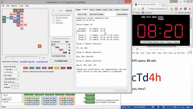 The Ultimate 15 Mins Poker Study Guide - Exploitative Approach Using Combonator смотреть онлайн