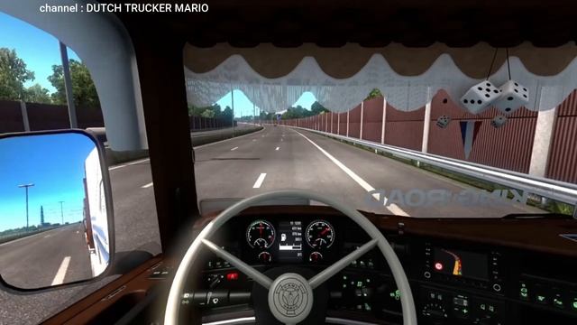 ets 2 Scania RJL Sneepels Transport, 6 Series Brown Leather Interior ,open pipe, LOWERED CHASSIS смотреть онлайн