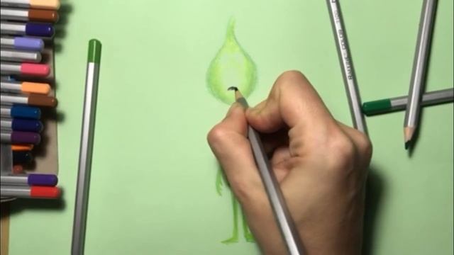 РИСУЕМ ГРИНЧА ИЗ МУЛЬТИКА, РИСУНОК ЦВЕТНЫМИ КАРАНДАШАМИ смотреть онлайн