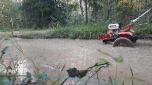 шины от авто ока на мотоблоке,тест на проходимость