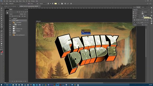 Logo Gravity Falls Theme (Гравити Фолз) в Adobe Photoshop CC | Урок №2 смотреть онлайн