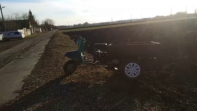 Мотороллер муравей с двигателем от мотоблока Лифан 7 л.с. смотреть онлайн