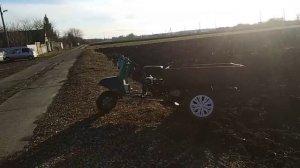 Мотороллер муравей с двигателем от мотоблока Лифан 7 л.с.