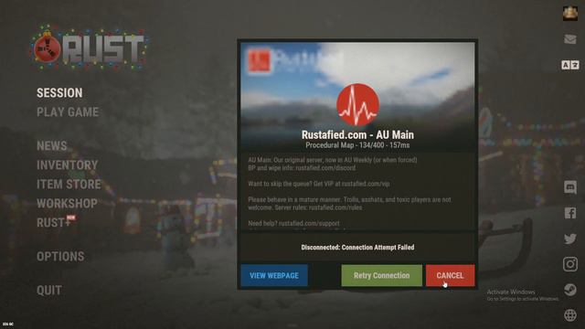 Rust Server Disconnected: Connection attempt failed - Intento de conexión fallido on Rust Fixed 202 смотреть онлайн
