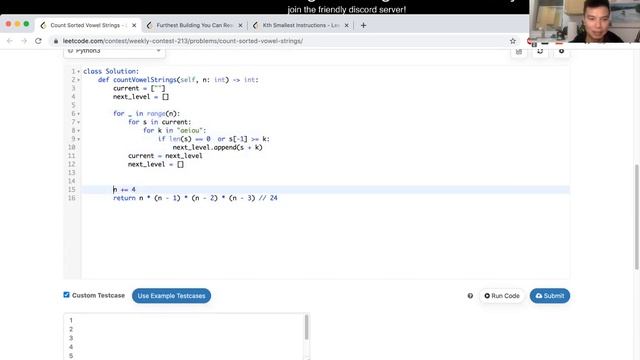 1641. Count Sorted Vowel Strings (Leetcode Medium) смотреть онлайн