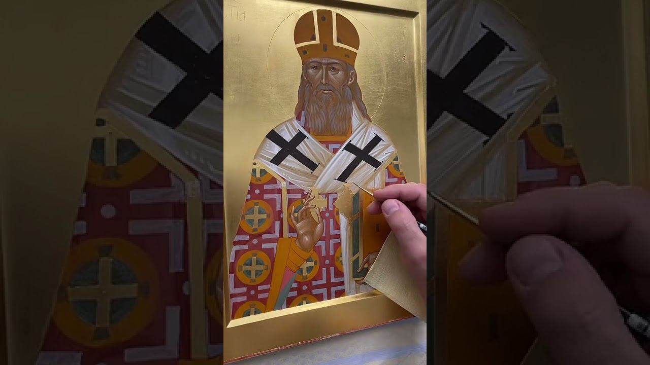 Пишем святого Луку | Работа над одеждой, часть 2 смотреть онлайн