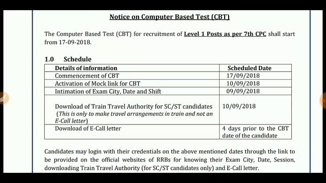 Railway officially Notice Exam Date, City,Shift смотреть онлайн