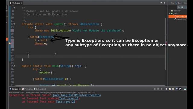 Exceptions Lesson 9 There's a catch to null смотреть онлайн