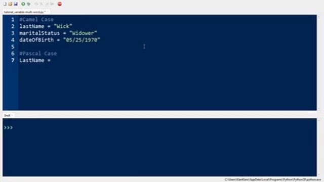 Python For Beginners in 3 Minutes | Descriptive Variables: Multi-word Naming Conventions Part 2 смотреть онлайн