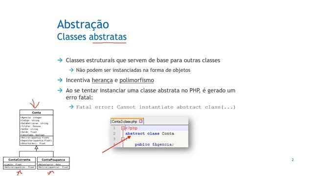 PHP Orientado a Objetos - Abstração смотреть онлайн
